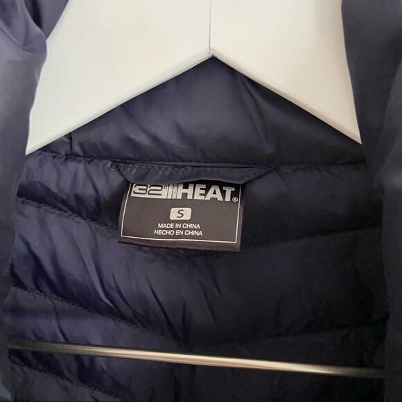 32 Degrees Heat Mixed Media Jacket Navy Size Small - Picture 3 of 5